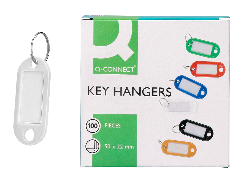 PORTE-CLS Q-CONNECT PORTE-TIQUETTE PLASTIQUE 50X22MM COLORIS BLANC PRSENTOIR 100 UNITS